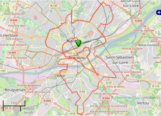 Circuit route Nantes - 50km